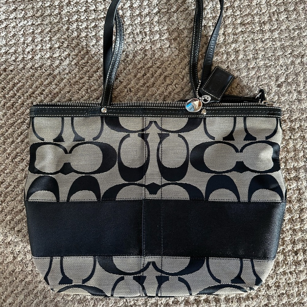 COACH Signature Stripe Tote